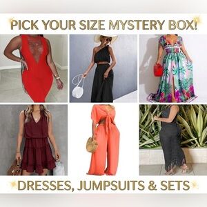 🌟 6-Piece Mystery Box: Dresses, Jumpsuits & Sets 🌟
NWT Small-Large